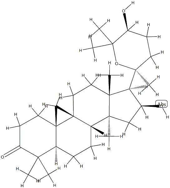 [24S,(+)]-20,25-Epoxy-16β,24-dihydroxy-9,19-cyclolanostane-3-one Struktur