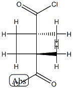 1,2-Cyclobutanedicarbonyl dichloride, 1,2-dimethyl-, trans- (9CI) Struktur