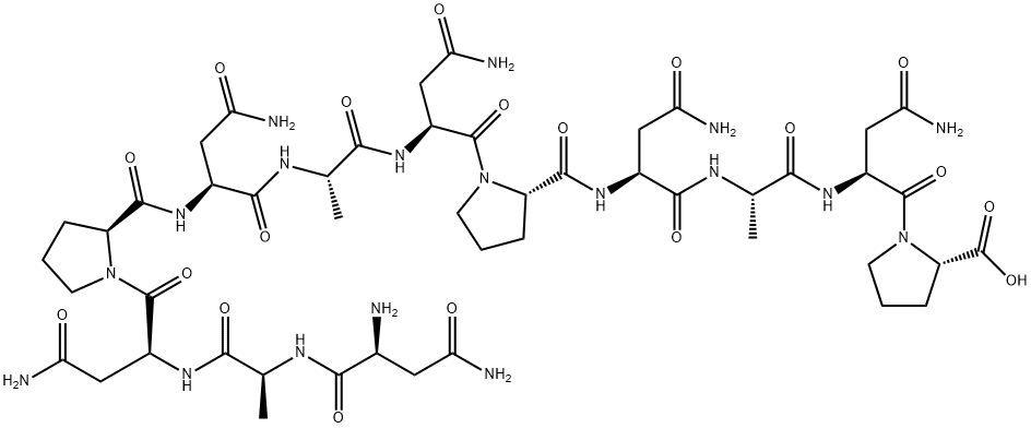 (asparaginyl-alanyl-asparaginyl-proline)3 Struktur