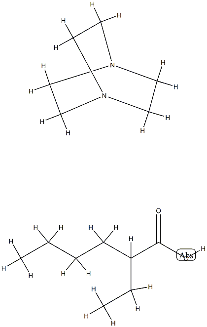 Hexanoic acid, 2-ethyl-, compd. with 1,4-diazabicyclo2.2.2octane Struktur