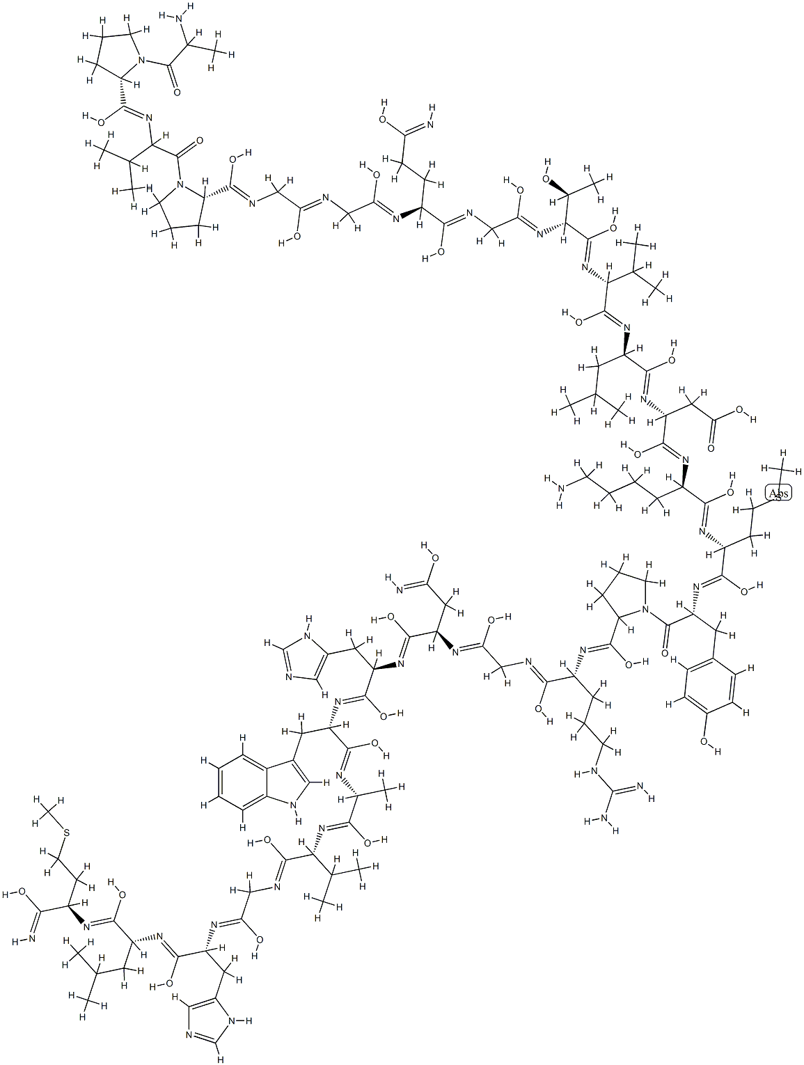 L-Ala-L-Pro-L-Val-L-Pro-Gly-Gly-L-Gln-Gly-L-Thr-L-Val-L-Leu-L-Asp-L-Lys-L-Met-L-Tyr-L-Pro-L-Arg-Gly-L-Asn-L-His-L-Trp-L-Ala-L-Val-Gly-L-His-L-Leu-L-Met-NH2 Struktur