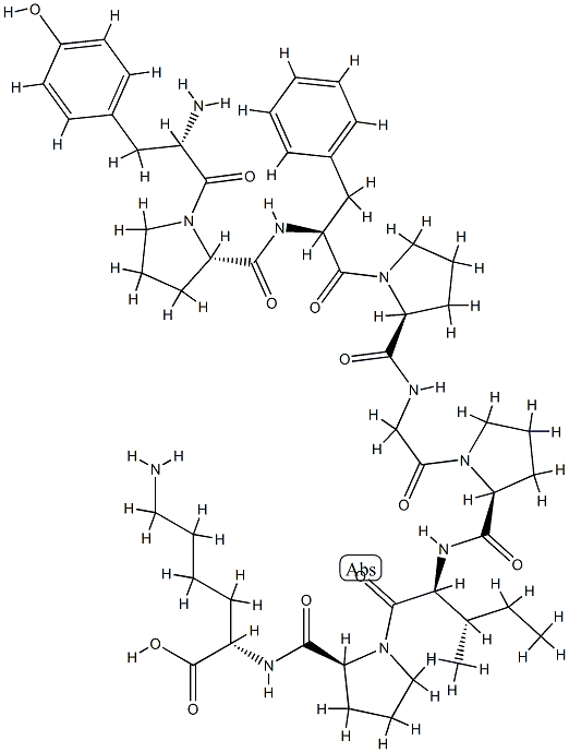 L-Tyr-L-Pro-L-Phe-L-Pro-Gly-L-Pro-L-Ile-L-Pro-L-Lys-OH Struktur