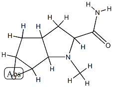 Oxireno[4,5]cyclopenta[1,2-b]pyrrole-3-carboxamide,octahydro-2-methyl-,(1a-alpha-,1b-bta-,3-alpha-,4a-bta-,5a-alpha-)-(9CI) Struktur