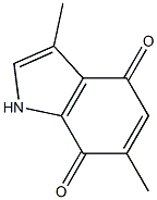 1H-Indole-4,7-dione,3,6-dimethyl-(9CI) Struktur