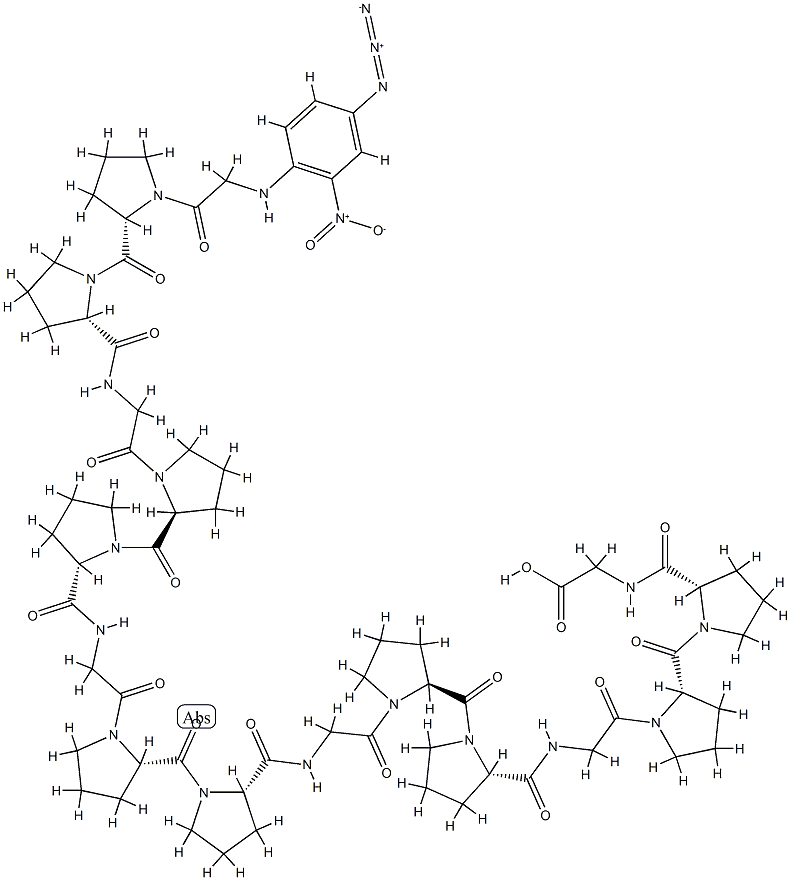 N-(4-azido-2-nitrophenyl)glycyl-(prolyl-prolyl-glycyl)(5) Struktur