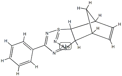 3-Phenyl-1,5-epinitrilo-6,9-methano-5a,6,9,9a-tetrahydro-1,5-dithia(IV)-5H-2,4-benzodiazepine Struktur