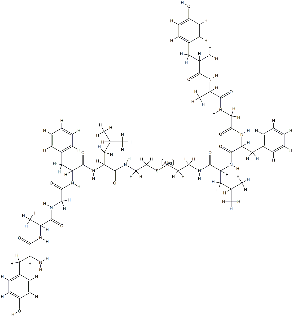 enkephalin-Leu, Ala(2)-cystamine-dimer- Struktur