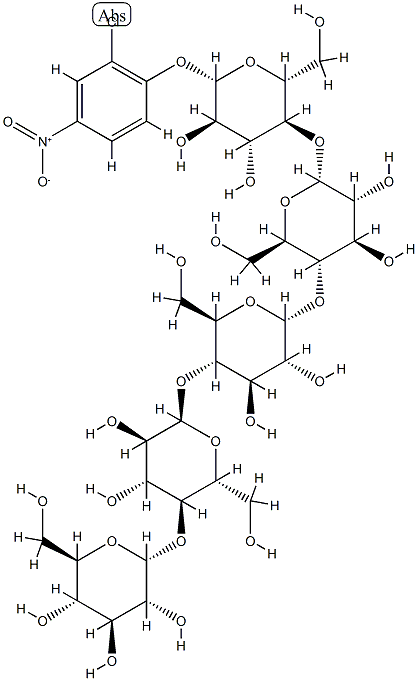 2-chloro-4-nitrophenyl-maltopentaoside Struktur