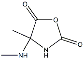 2,5-Oxazolidinedione,4-methyl-4-methylamino-(6CI) Struktur