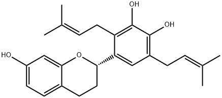 4-[[(S)-3,4-ジヒドロ-7-ヒドロキシ-2H-1-ベンゾピラン]-2α-イル]-3,6-ビス(3-メチル-2-ブテニル)-1,2-ベンゼンジオール