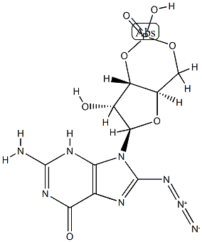 8-azidoguanosine cyclic monophosphate Struktur