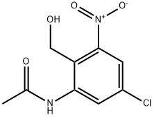 N-ACETYL-5-HLORO-3-NITRO-2-HYDROXYMETHYL ANILIN Struktur