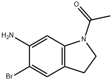 1-(6-AMINO-5-BROMO-2,3-DIHYDRO-1H-INDOL-1-YL)ETHAN-1-ONE Struktur