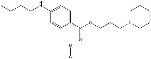 Benzoic acid,4-(butylamino)-, 3-(1-piperidinyl)propyl ester, hydrochloride (1:1) Struktur