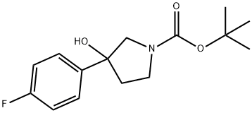 1-BOC-3-(4-FLUOROPHENYL)-3-HYDROXYPYRROLIDINE Struktur