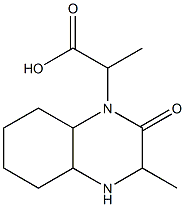 1(2H)-Quinoxalineacetic  acid,  octahydro--alpha-,3-dimethyl-2-Oxo-  (6CI) Struktur