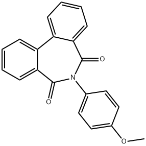 6-(4-methoxyphenyl)-5H-dibenzo[c,e]azepine-5,7(6H)-dione Struktur