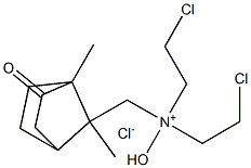 Bicyclo[2.2.1]heptan-2-one,7-[[bis(2-chloroethyl)oxidoamino]methyl]-1,7-dimethyl-, hydrochloride (1:1) Struktur