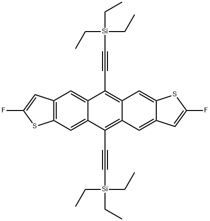 2,8-difluoro-5,11-bis(triethylsilylethynyl)anthradithiophene Struktur