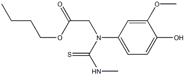 1-CARBOBUTYLMETHYL-3-VANILLYL-2-THIOUREA Struktur