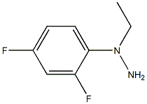 1-(1-(2,4-difluorophenyl)ethyl)hydrazine Struktur