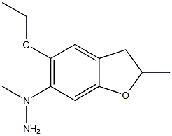 1-[(5-ethoxy-2-methyl-2,3-dihydro-1-benzofuran-6-yl)methyl]hydrazine Struktur