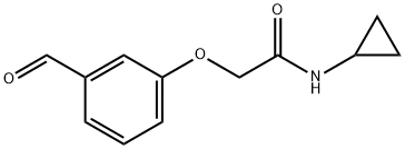 N-cyclopropyl-2-(3-formylphenoxy)acetamide Struktur