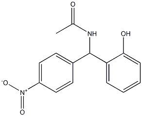 N-[(2-HYDROXY-PHENYL)-(4-NITRO-PHENYL)-METHYL]-ACETAMIDE Struktur