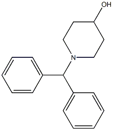 1-benzhydrylpiperidin-4-ol Struktur