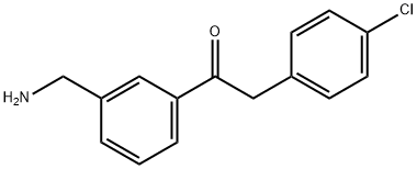 1-(3-AMINOMETHYL-PHENYL)-2-(4-CHLORO-PHENYL)-ETHANONE Struktur