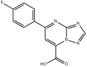 5-(4-fluorophenyl)-[1,2,4]triazolo[1,5-a]pyrimidine-7-carboxylic acid Struktur