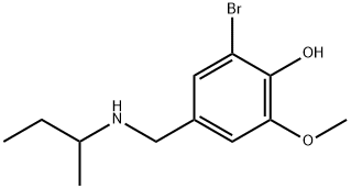 2-bromo-4-[(butan-2-ylamino)methyl]-6-methoxyphenol Struktur