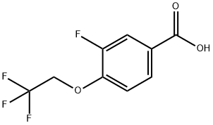 3-fluoro-4-(2,2,2-trifluoroethoxy)benzoic acid Struktur