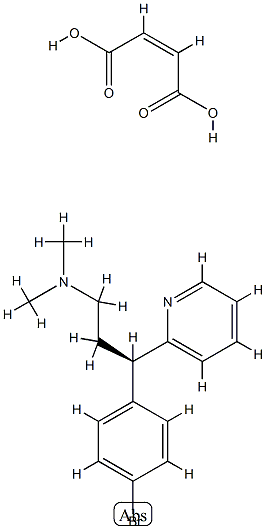 Pyridine, 2-(p-bromo-alpha-(2-(dimethylamino)ethyl)benzyl)-, maleate (1:1), (-)- Struktur