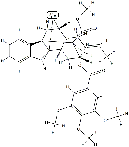 deacetylpicraline 3,4,5-trimethoxybenzoate Struktur