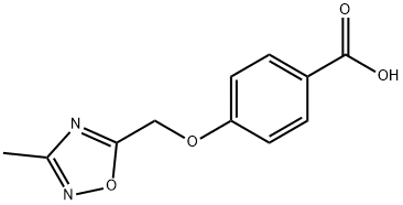 4-[(3-methyl-1,2,4-oxadiazol-5-yl)methoxy]benzoic acid Struktur