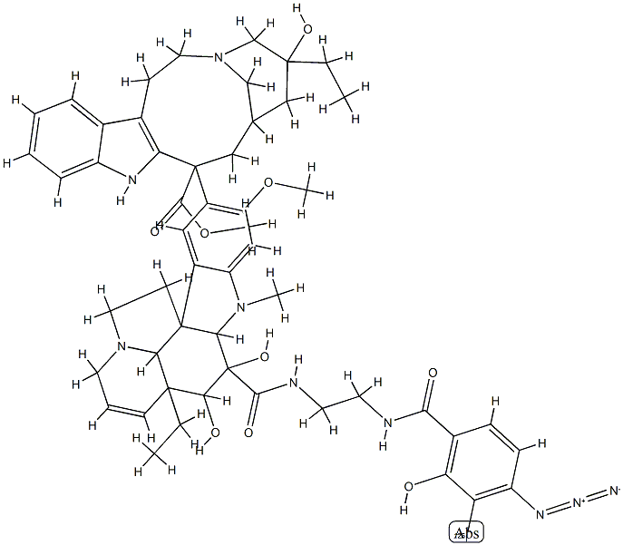 N-(4-azido-3-iodosalicyl)-N'-beta-aminoethylvindesine Struktur