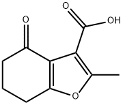 2-methyl-4-oxo-4,5,6,7-tetrahydro-1-benzofuran-3-carboxylic acid(SALTDATA: FREE) Struktur