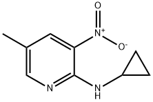 2-Cyclopropylamino-5-methyl-3-nitropyridine Struktur