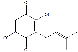 2,5-Cyclohexadiene-1,4-dione,2,5-dihydroxy-3-(3-methyl-2-butenyl)-(9CI) Struktur