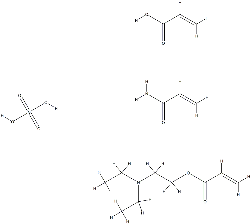 2-Propenoic acid, polymer with 2-(diethylamino)ethyl 2-propenoate and 2-propenamide, sulfate Struktur