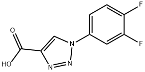 1-(3,4-difluorophenyl)-1H-1,2,3-triazole-4-carboxylic acid Struktur