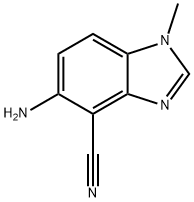 1H-Benzimidazole-4-carbonitrile,5-amino-1-methyl-(9CI) Struktur