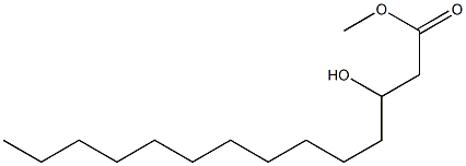 3-Hydroxytetradecanoic  acid  methyl  ester,  DL-β-Hydroxymyristic  acid  methyl  ester Struktur