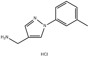 [1-(3-methylphenyl)-1H-pyrazol-4-yl]methylamine hydrochloride Struktur