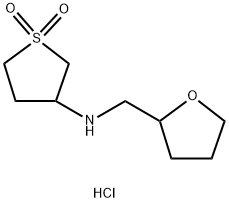 3-{[(oxolan-2-yl)methyl]amino}-1-thiolane-1,1-dione hydrochloride Struktur