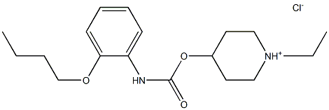 (1-ethyl-3,4,5,6-tetrahydro-2H-pyridin-4-yl) N-(2-butoxyphenyl)carbama te chloride Struktur