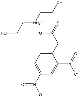 2-(2,4-dinitrophenyl)sulfanylacetic acid, 2-(2-hydroxyethylamino)ethan ol Struktur