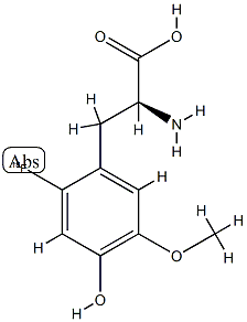 3-O-methyl-6-fluoro-dopa Struktur