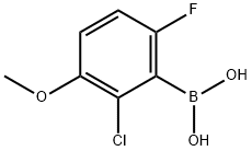 2-Chloro-6-fluoro-3-Methoxyphenylboronic acid Struktur